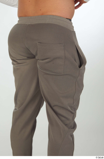 Joel dressed grey jogger pants sports thigh 0006.jpg